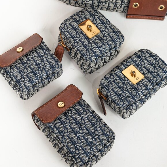 Christian Dior Street Chic Columbus Avenue Blue Logo-Jacquard Shoulder Bag - Picture 11 of 16